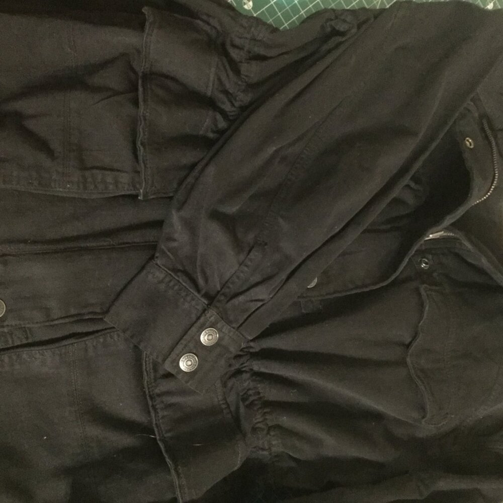 NWT We The Free Arya Utility Jacket size Medium zipper and snap closure black - Picture 8 of 9